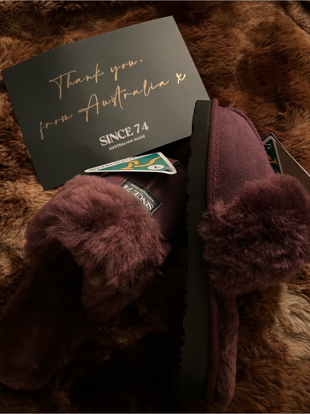 NWT Since 74 / UGG Since 1974 Sheepskin Women’s Slippers | Size W 8